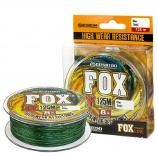 Плетенка BUSHIDO Fox Line X-8 темно-зеленая 125 м / 0.10 мм (7,7 кг)